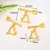 Cierre de pinza OT bañado en oro de 18 quilates sobre cobre con alta retención de color, cierre para joyería, cadena de extremo para accesorios, cierre de conexión DIY para collares y pulseras