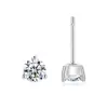 Los Pendientes de Diamante Único de Tres Garras Brillantes Más Populares de Amazon para Mujer Estilo Ins 4mm 5mm Pendientes de Moissanita Ocho Corazones y Ocho Flechas Plata 925