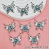 Colgante de Aleación de Mariposa Color Duradero Collar Pulsera Pendientes Versátiles para Chicas Joyería Hecha a Mano Materiales DIY Accesorios