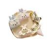 Accesorios de broche de muñeca de dibujos animados de conejo y poni de tela linda coreana Accesorios para pasador DIY Decoración para ropa