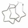 Pendientes de estrella de cinco puntas plateados para mujer, pendientes de moda coreana, pendientes temperamentales, nuevos de comercio exterior europeo y americano, venta al por mayor