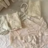 7226 Braguitas de Seda Helada Cómodas y Transpirables tipo Hada para Mujer, Lisas Sin Costuras de Algodón Puro con Refuerzo Extendido, Malla de Encaje Antibacteriana 10A