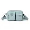 Bolsa de celular feminina, pequena bolsa de ombro de nylon, resistente à água, estilo casual, com múltiplos compartimentos, tecido Oxford, adequada para o dia a dia