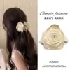 Presilha de Cabelo de Rosa 2026 Nova Presilha Floral de Alto Padrão para Mulheres, Elegante Presilha de Tubarão para a Parte de Trás da Cabeça, Presilha para Cabelo Meio Preso Acessório de Cabelo