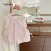 ¡Llegada de Verano Súper lindo! Conjunto de overol para niña, atuendo de verano para bebé niña, dulce y adorable conjunto de dos piezas con estrellas