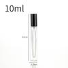 Frasco de Spray de Perfume Quadrado de 10ml com Tampa de Rosca, Fundo Espessado, Frasco de Amostra de Vidro Portátil para Viagem