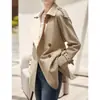 Elegante e estruturado sobretudo, casaco feminino de comprimento médio para primavera e outono, nova moda feminina primavera e outono 2026, casaco feminino de outono