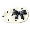 Ins Chica Corazón Blanco y Negro Lazo Oval Pinza Pico de Pato Horquilla Punto Polar Dulce Lindo Clip para Flequillo Accesorios para el Cabello Lateral