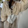 Chaqueta Cárdigan Tejida con Capucha y Patrón de Cáñamo para Mujer Estilo Perezoso Holgado Retro Coreano Suéter Corto de Cremallera con Mangas de Murciélago