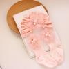 Conjunto Combinado de Touca Fetal e Meias para Recém-Nascidos com Várias Flores Pequenas Frescas para Bebês Meninas e Lactentes para Proteger a Fontanela
