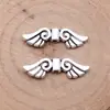 26x 8mm 1.5g plata antigua accesorios para joyería DIY aleación de zinc vintage alas de ángel cuentas con agujero pequeño