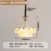 Candelabro de sala de estar estilo francés-italiano, lámpara de cristal minimalista post-moderna de color crema para dormitorio principal, lámpara de cristal de lujo ligero para comedor