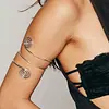Directo de fábrica juego de diez piezas de líneas irregulares hojas en relieve brazalete de brazo tendencia de moda geométrico pulsera abierta mujer