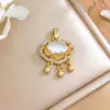 Colgante Nuevo Estilo Chino Cerradura Auspiciosa de Longevidad Accesorios para Joyería DIY Estilo Ins Simple Versátil Accesorios de Collar Suaves para Mujeres