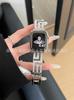 Para Apple watch forma trasera gota de pegamento taladro correa de pulsera de metal Apple 18 mm correa de reloj de moda para mujer