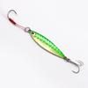 Isca de Chapa de Ferro para Pesca de Costão, Isca de Peixe de Chumbo para Arremesso de Longa Distância, Isca Artificial de Costão com Anzol de Chapa de Ferro, Equipamento de Pesca com Anzol Triplo de Sulco Sanguíneo, Pesca de Costão Pesca de Longa Distância