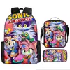 Popular Mochila de Comercio Exterior de Dibujos Animados Sonic para Estudiante de Escuela Primaria Mochila de Tendencia Transfronteriza Bolso Escolar Europeo y Americano