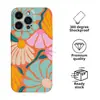 Funda para Teléfono Retro Abstracta de Flor y Manzana 17PM Bloqueo de Color Arte Floral Película Dura para iPhone 18