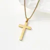 Collar Cruzado de Acero de Titanio, Elegante y Versátil para el Trayecto Diario, Colgante de Cruz de Acero Inoxidable, Accesorio de Cadena para Suéteres y Sudaderas