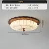 Estética da Dinastia Song Tecido Teto de Quarto Lâmpada Grão de Madeira de Nogueira Estilo Wabi-Sabi Atmosfera Retro Americana Lâmpada de Quarto Protetora para os Olhos