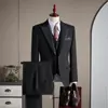 Traje de Hombre con Solapa de Pico, Esmoquin, Atuendo Formal para Novio, Banquete de Bodas, Anfitrión, Conjunto de Traje Ajustado