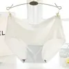 Calcinha fina de cintura média oversize Algodão puro feminino Cuecas amigas da pele Roupa íntima feminina de uma peça Seda de gelo sem traços Roupa íntima feminina