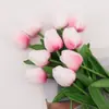 Tulipas Simuladas Personalizadas Atacado Mini Flores Artificiais de PU Cachos Fornecimento Especial Transfronteiriço para Decoração de Casa Casamento Fotografia Paisagismo Adereços