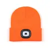 Gorro de Punto Transfronterizo Europeo y Americano para Niños con Luz LED, Carga USB, Gorro Cálido para la Cabeza para Ciclismo al Aire Libre con Ala Ancha