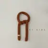 Bufanda para Niños Otoño e Invierno Elegante de Punto Rayado Fino Color Sólido Etiqueta Pequeña Calentador de Cuello Moda para Niños Pequeños Abrigo de Invierno Envoltura para el Cuello