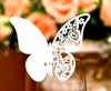 Adesivos de parede de borboleta 3D AliExpress casamento copo oco cartão laser assento papelão fábrica em estoque atacado