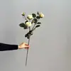 Rosas Vintage de Alta Calidad para Comercio Exterior, Flores Artificiales al por Mayor para Bodas y Decoración del Hogar, Flores Artificiales de Rosa Vintage de 5 Cabezas
