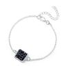 Pulseira Quadrada Prateada 2020 Resina Imitação Pedra Natural Aglomerado de Cristal Amor Joias Natal Esperança Acessórios