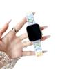 Adecuado para Correa de Apple Watch Correa Apple Arcoíris de Tres Cuentas Hebilla Mariposa Apple S10 Correa Colorida de Tres Filas