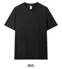 Uau Camisa Cultural Personalizada Tamanho Grande Manga Curta Camiseta de Algodão Pesado 220g Cor Pura Ombro a Ombro Solta Manga Curta Camisa Básica