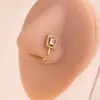 Pinzas de Nariz Retro Personalizadas de Alta Gama con Forma de U Incrustadas de Diamantes, Corazones Flores, Geométricas Multiestilo Doradas Accesorios de Clip de Nariz sin Perforación