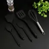 Juego de Mini Herramientas de Horneado de Silicona para el Hogar, Juego de Cinco Piezas de Utensilios de Cocina, Espátula de Silicona Resistente a Altas Temperaturas, Brocha para Aceite, Espátula para Freír