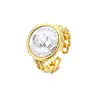 Anillo de Moneda Antigua Romana Tailandesa de Plata Vintage Diseño Femenino Nicho Figura en Relieve Plata de Ley S925 Anillo Abierto Anillo Anillo