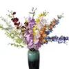 Venda Quente Transfronteiriça Orquídea Dançante Flor Artificial Cores de Outono Decoração de Casa Sala de Estar Mesa de Jantar Orquídea Dançante Artificial Flor Falsa Atacado