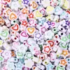 Cuentas del Alfabeto Inglés Hechas a Mano Sueltas Pulsera Collar Cadena de Teléfono Móvil Colgante Pulsera Accesorios de Joyería DIY
