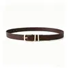 Cinturón Transfronterizo para Mujer de Piel Sintética con Hebilla Dorada, Simple y Versátil, Adecuado para Trajes y Jeans, Estilo de Gama Alta, En Stock