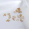 Accesorios Rellenos de Oro de 14K Conservación del Color Estrella Hueca de Cinco Puntas Colgante Pequeño de 6 mm Estrella Pequeña DIY Joyería Mini Colgante Material
