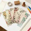 Marcadores de página florais, etiquetas de notas para estudantes ins, clipes de página decorativos, materiais para diário DIY, papel cartão, pequenos cartões de presente