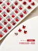 Rinestones de Arte para Uñas con Base Puntiaguda Populares de Moda Cristales Rojo Chino Cuadrados Gruesos Irregulares en Forma de Corazón Rinestones de Mariposa Accesorios de Arte para Uñas de Lujo Ligero