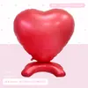 Novo Balão de Folha de Alumínio Extra Grande de 66 polegadas para Casamento Dia dos Namorados Base de Suporte Formato de Coração Decoração de Festa Qixi Festival