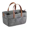 Venta al por mayor transfronteriza de productos para maternidad e infancia, Bolso pañalero de fieltro, Bolso para mamá de almacenamiento de pañales hecho a mano de gran capacidad, Bolso tote