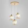 Lámpara de araña dúplex con escalera transfronteriza, luz para hueco de escalera, lujo de cristal, moderna, simple, para villa, lámpara de cristal giratoria