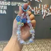 Pulseira de Pulso Popular para Celular com Borboleta Pintada em Acrílico no TikTok - Versátil e Universal para Capas de Celular, Pingentes de Mão, Corrente Anti-Perda
