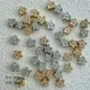 Cuentas de plástico CCB de flor pequeña de cinco pétalos, geométricas, perforadas, para joyería DIY hecha a mano, pulsera, collar, accesorios