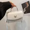 Bolsa Transversal Minimalista da Moda 2025 Outono Nova Versão Coreana Acolchoada Bolsa de Ombro Nicho Versátil de Mão Pequena Bolsa Quadrada