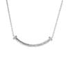 Collar de plata esterlina 925 con textura de carita sonriente para mujer, diseño simple, dulce y de nicho, moda clásica, cadena para clavícula con sonrisa N1025